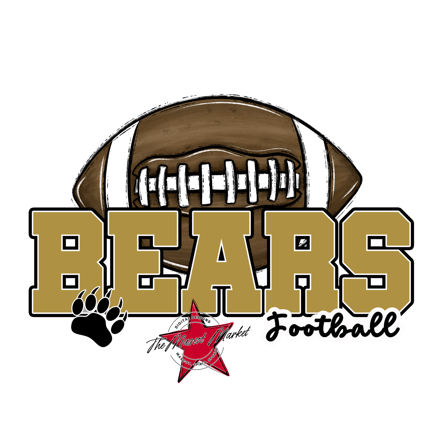 Bears Varsity Football Design-Gold