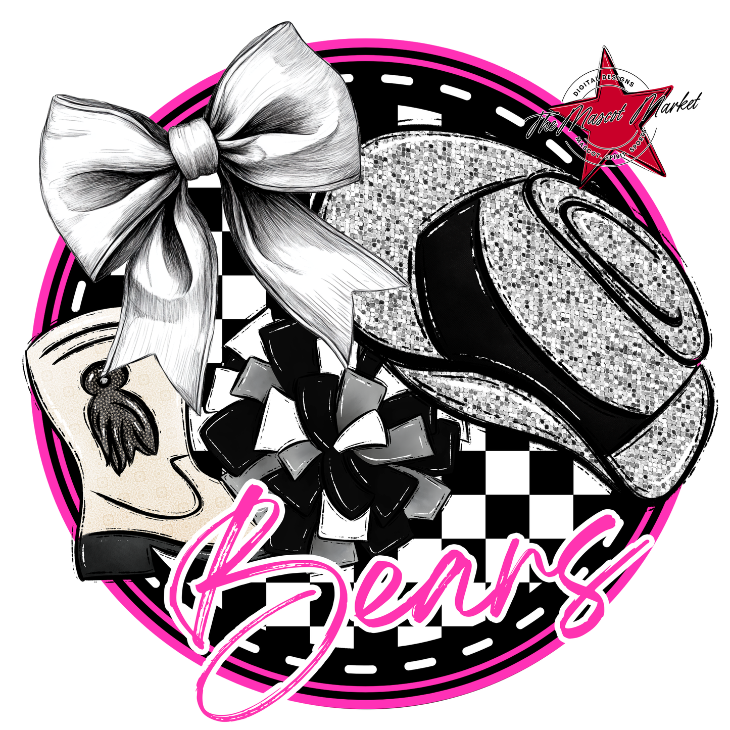 Bears Circle Drillteam Design-Pink