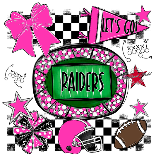 Raiders Checkers Spirit Design-Pink