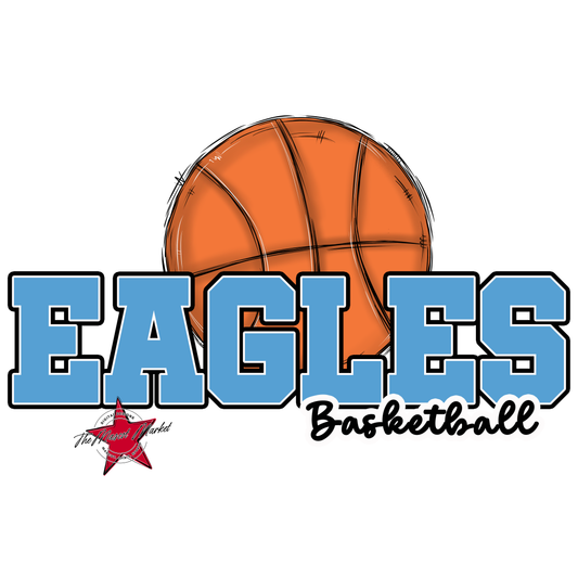 Eagles Varsity Basketball Design-Carolina Blue