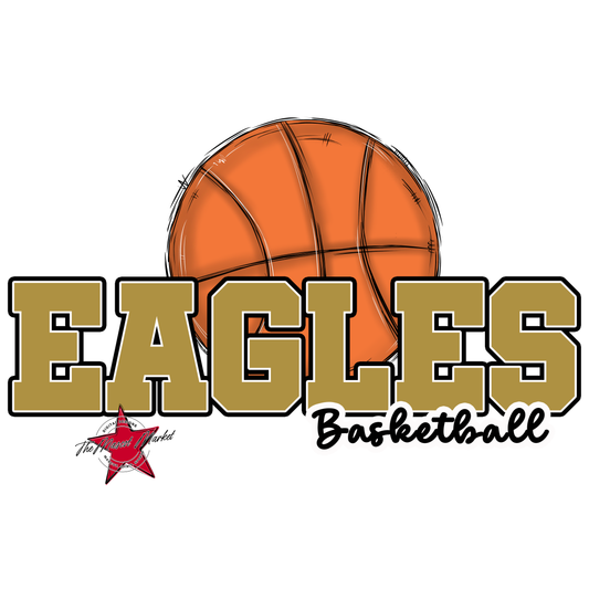 Eagles Varsity Basketball Design-Gold