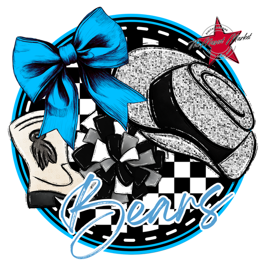 Bears Circle Drillteam Design-Carolina Blue