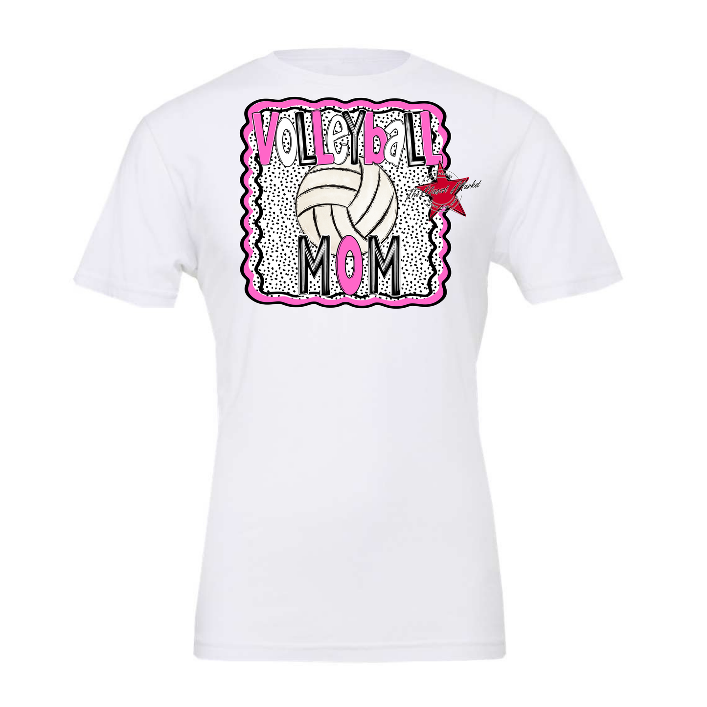 Volleyball Mom Dot Design-Baby Pink