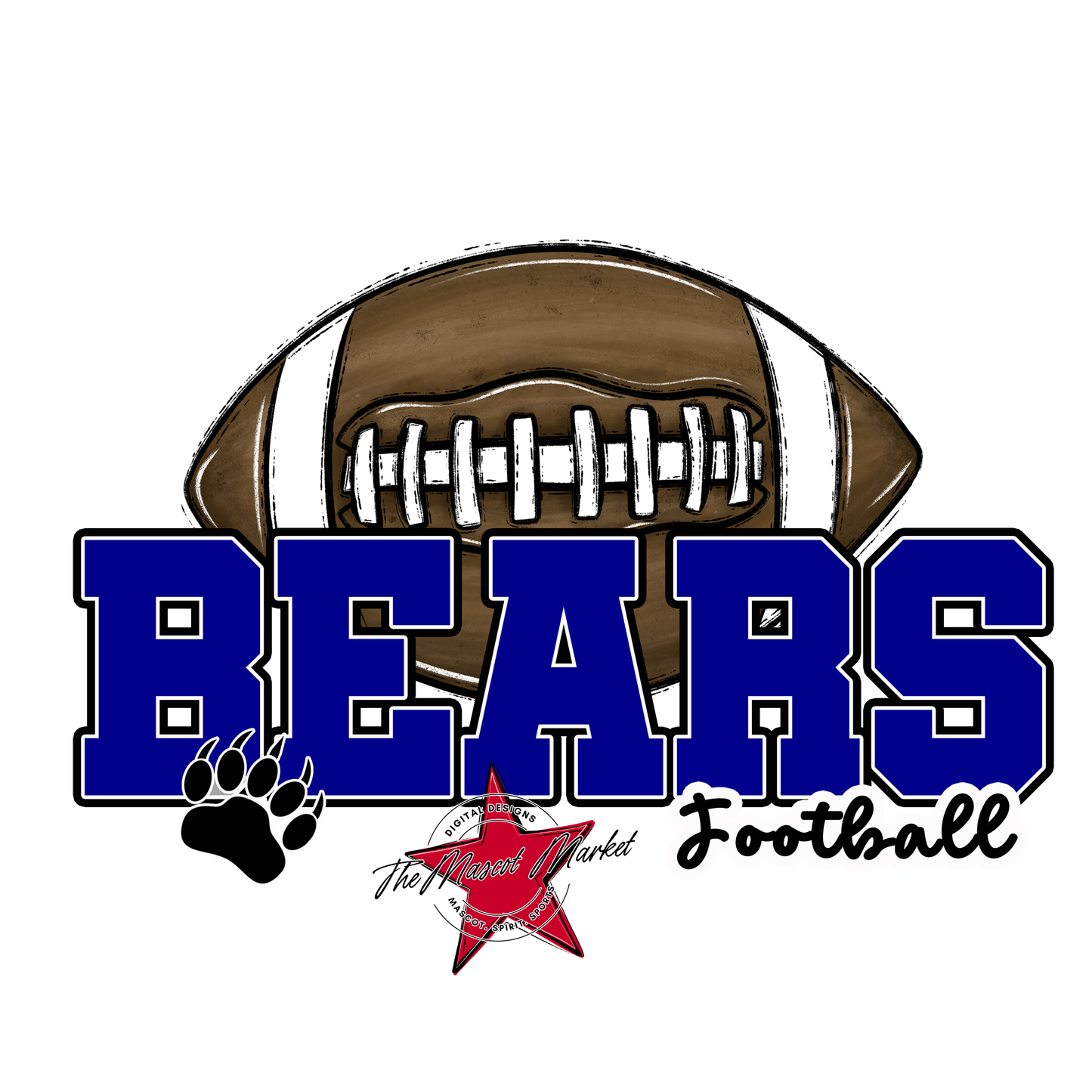Bears Varsity Football Design-Blue