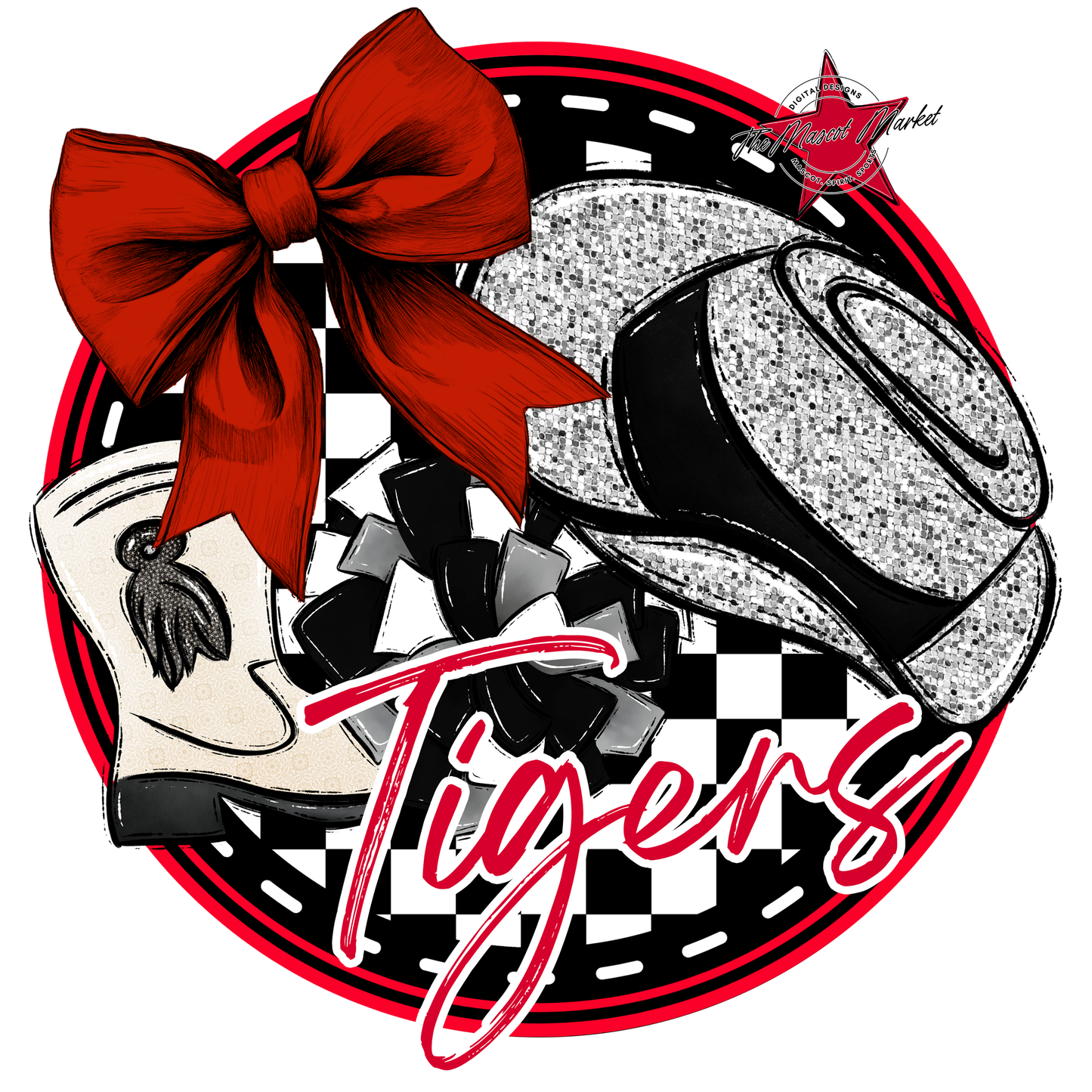 Tigers Circle Drillteam Design-Red