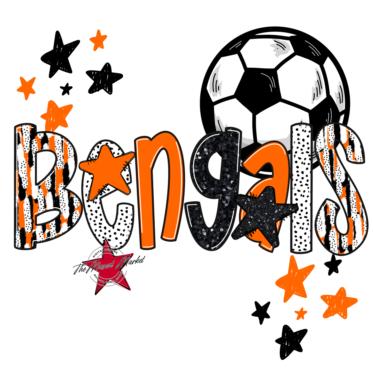 Bengals Soccer Scrape-Orange