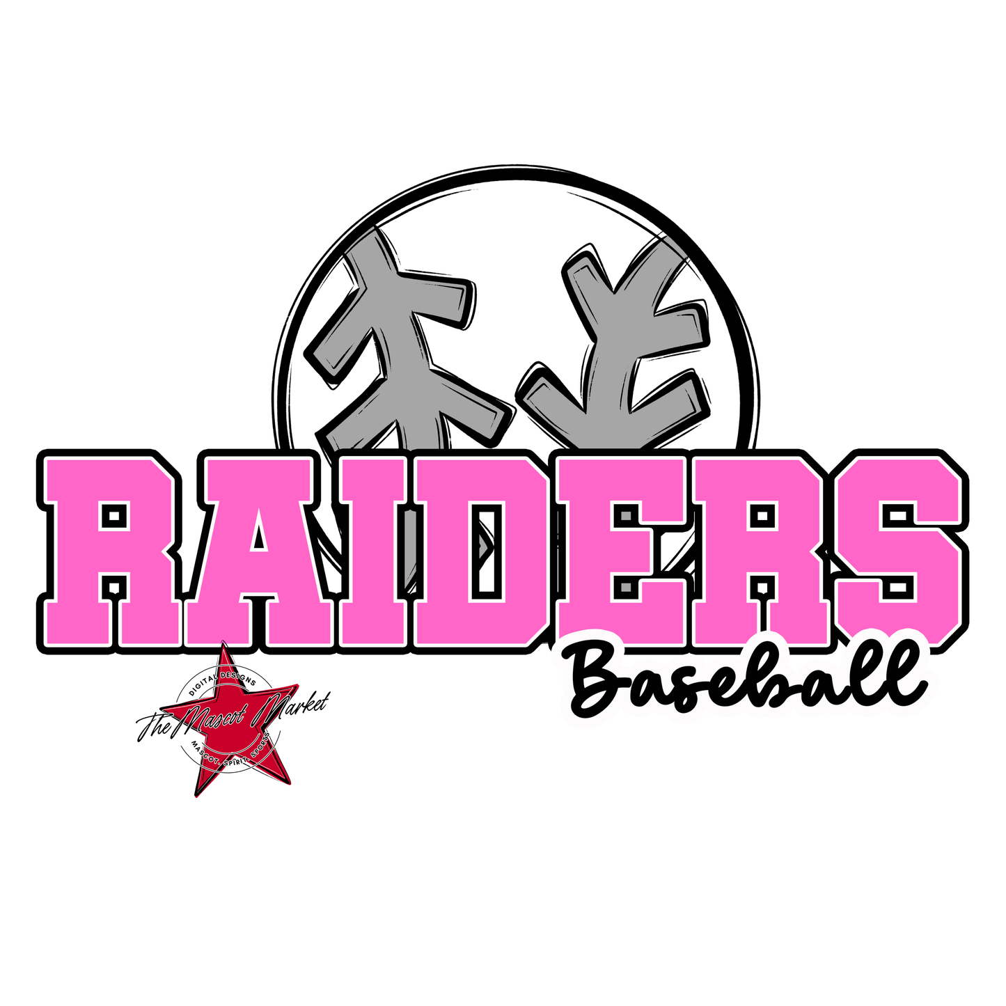 Raiders Varsity Baseball-Baby Pink