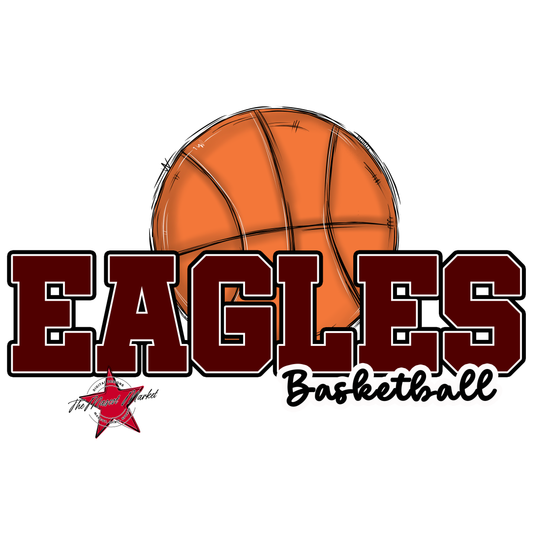 Eagles Varsity Basketball Design-Maroon