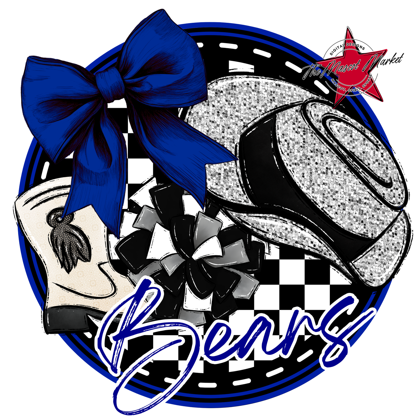 Bears Circle Drillteam Design-Blue