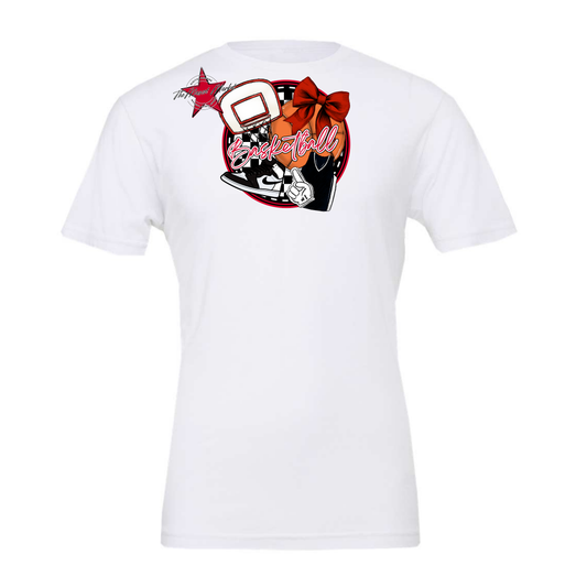 Circle Basketball Design-Red