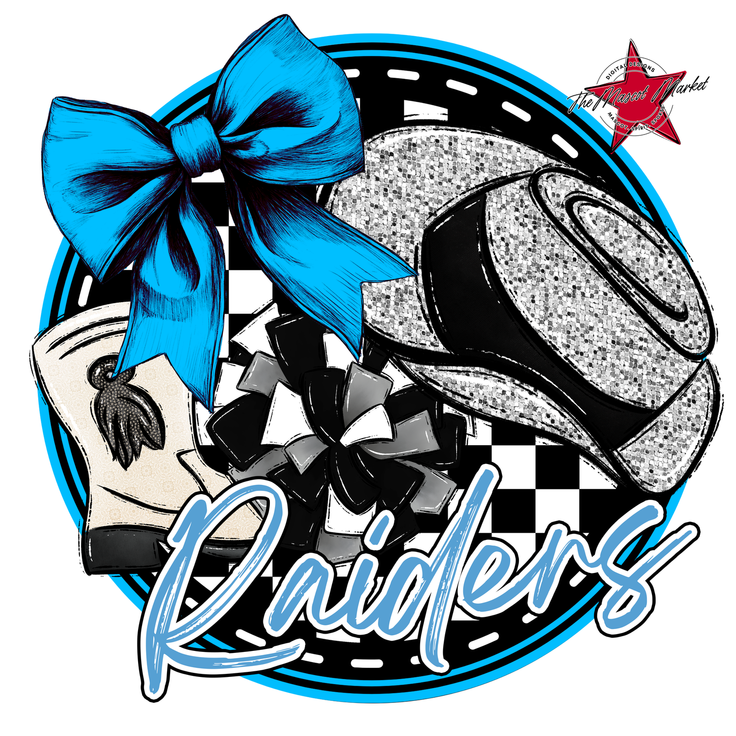 Raiders Circle Drillteam Design-Carolina Blue