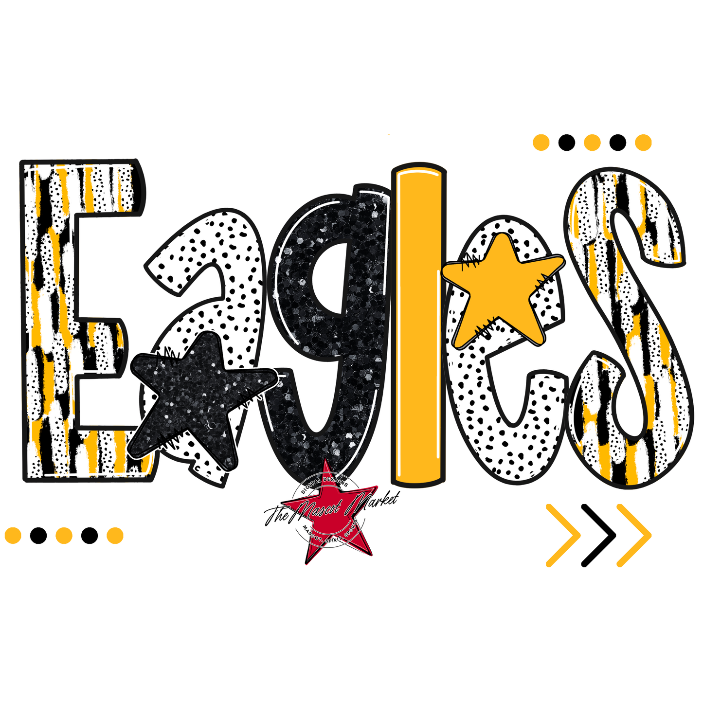 Eagles Brushstroke Alpha Design-Yellow