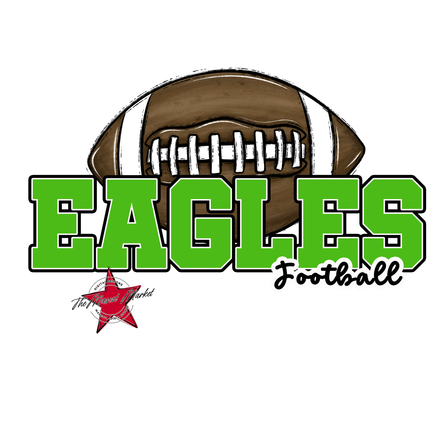 Eagles Varsity Football Design-Bright Green