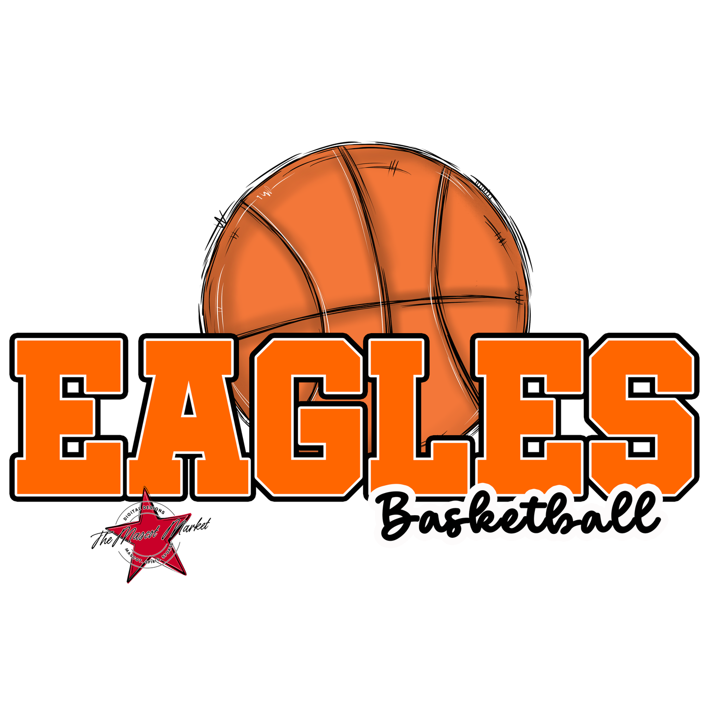 Eagles Varsity Basketball Design-Orange