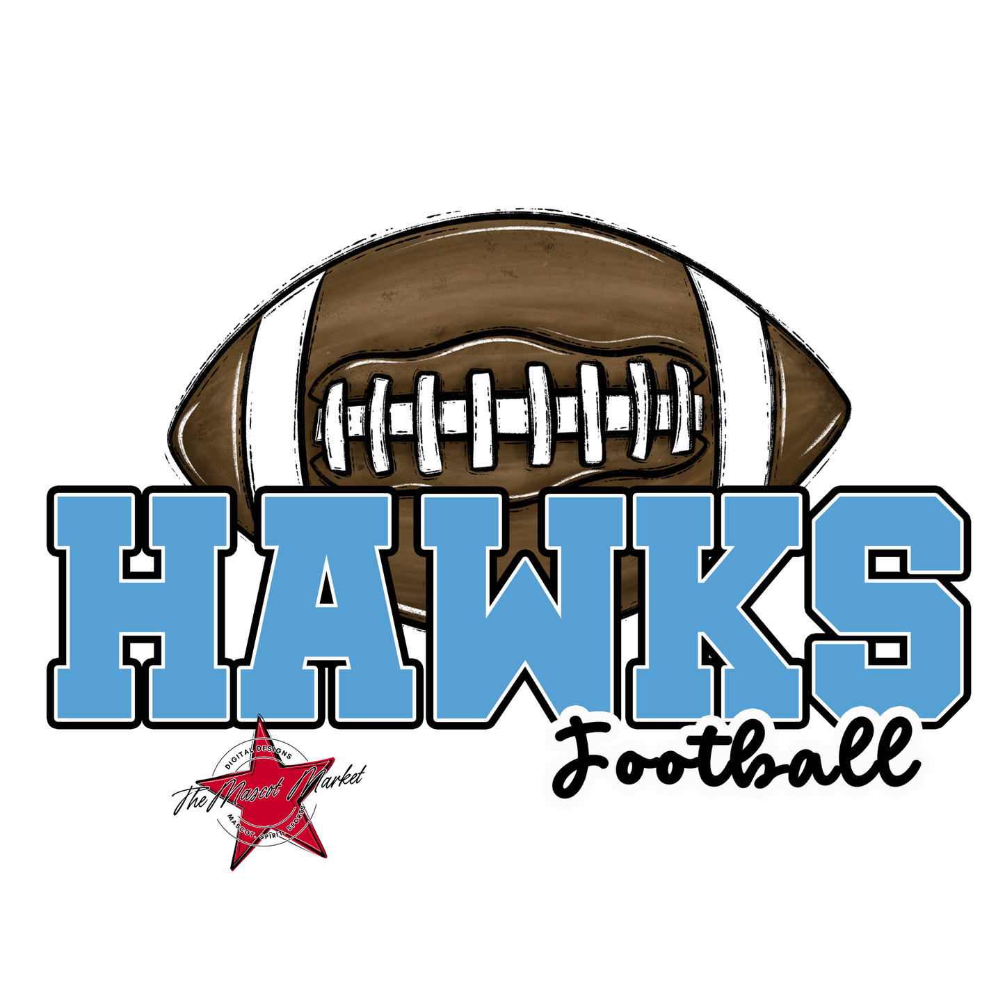 Hawks Varsity Football-Carolina Blue