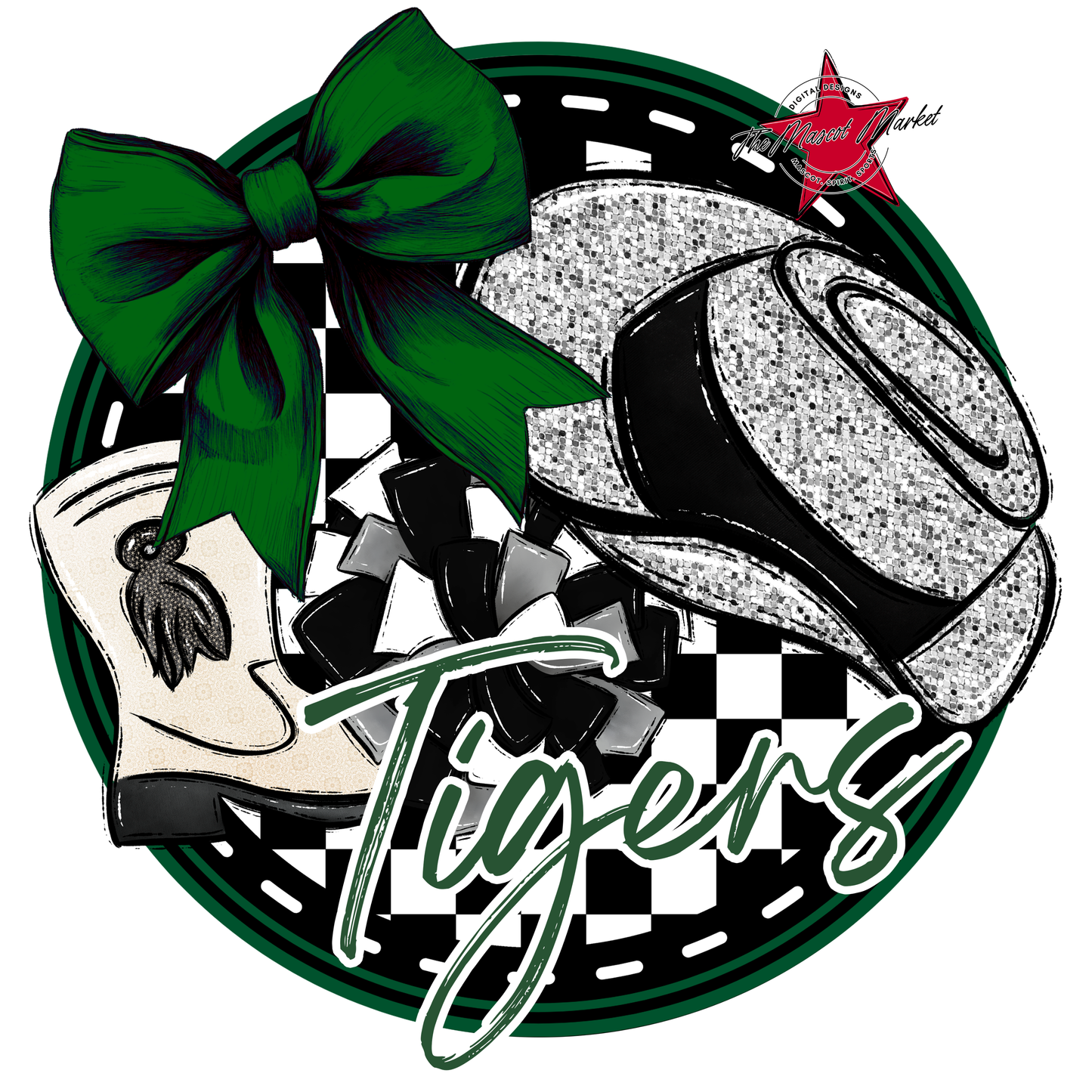 Tigers Circle Drillteam Design-Green