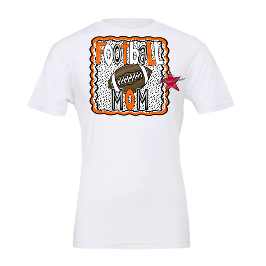 Football Mom Dot Design-Orange
