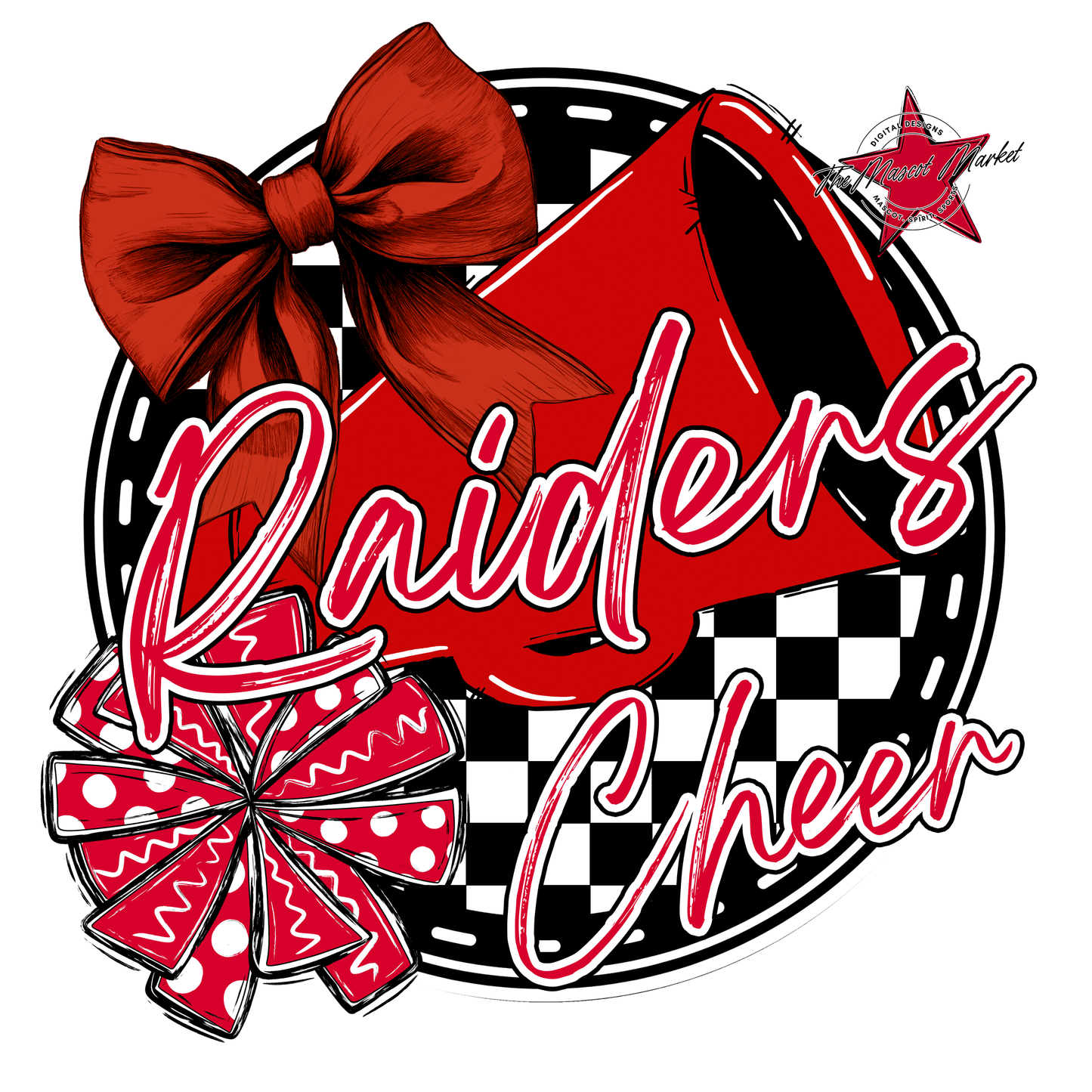 Raiders Circle Cheer Design-Red