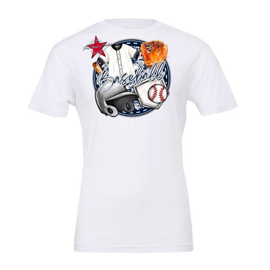 Circle Baseball Design-Navy-Grey