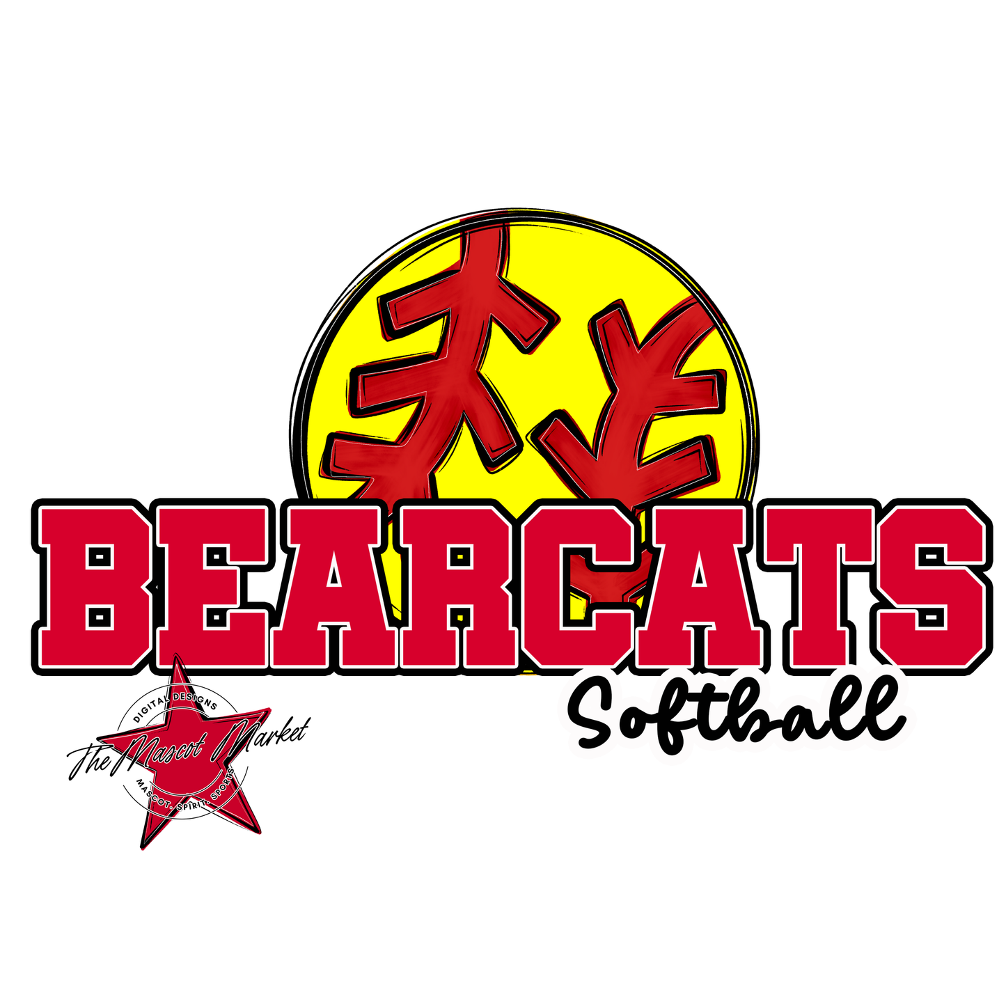 Bearcats Varsity Softball Design-Red