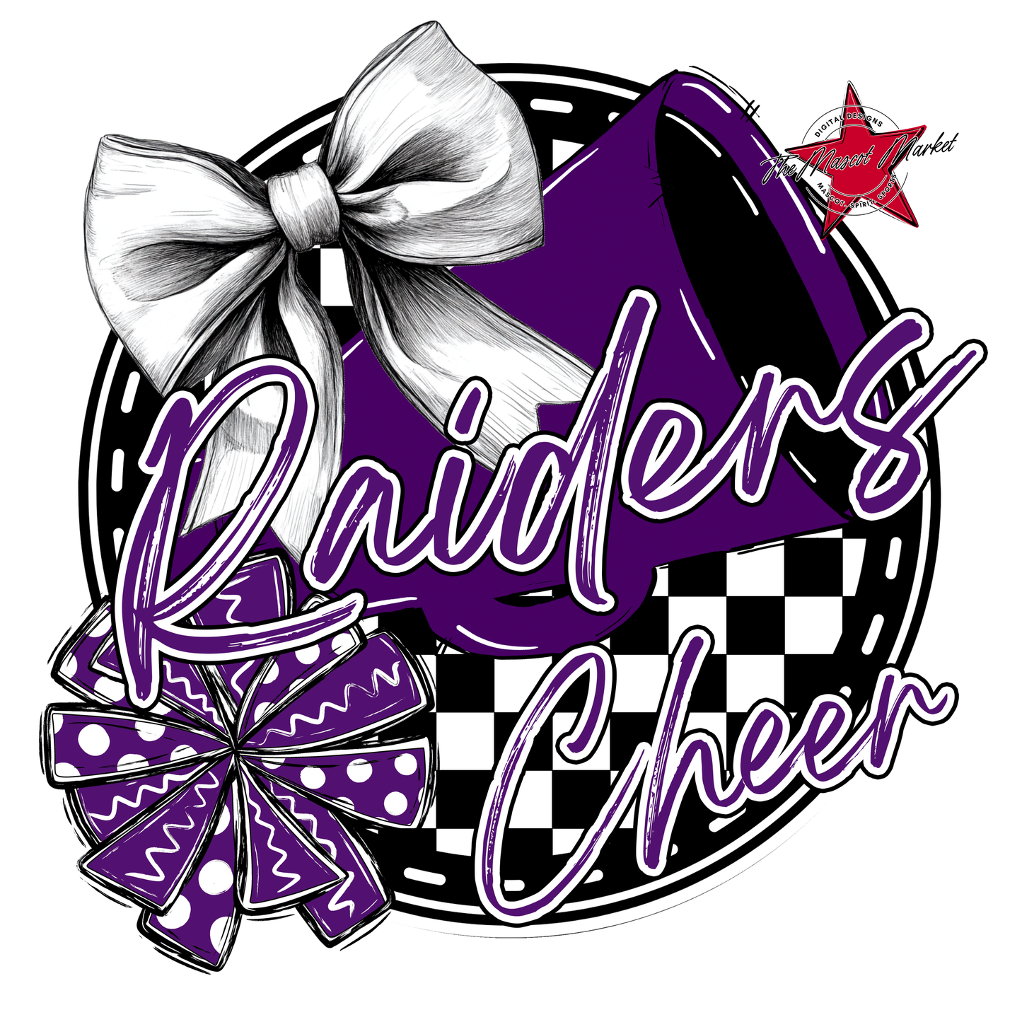 Raiders Circle Cheer Design-Purple