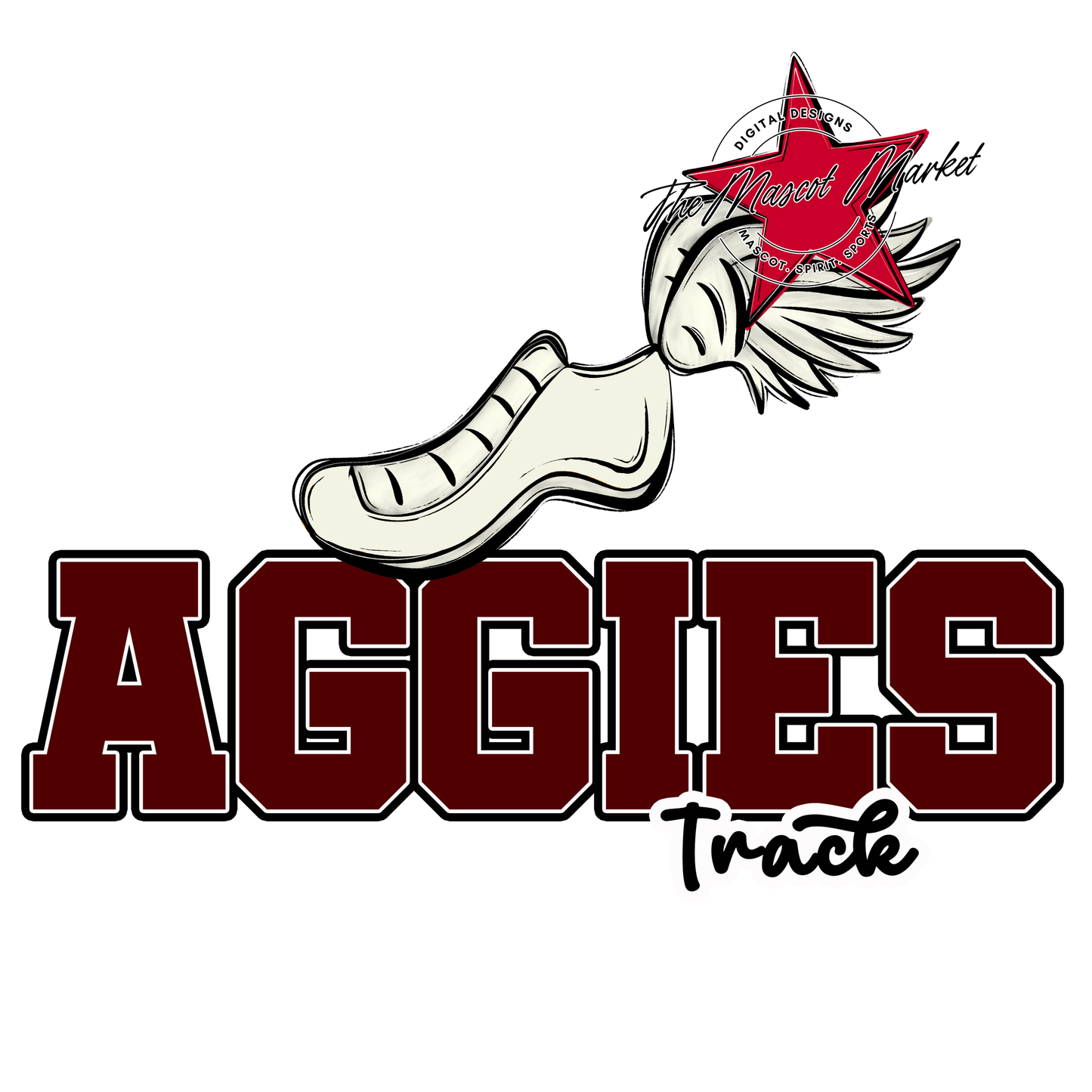 Aggies Varsity Track Design-Maroon