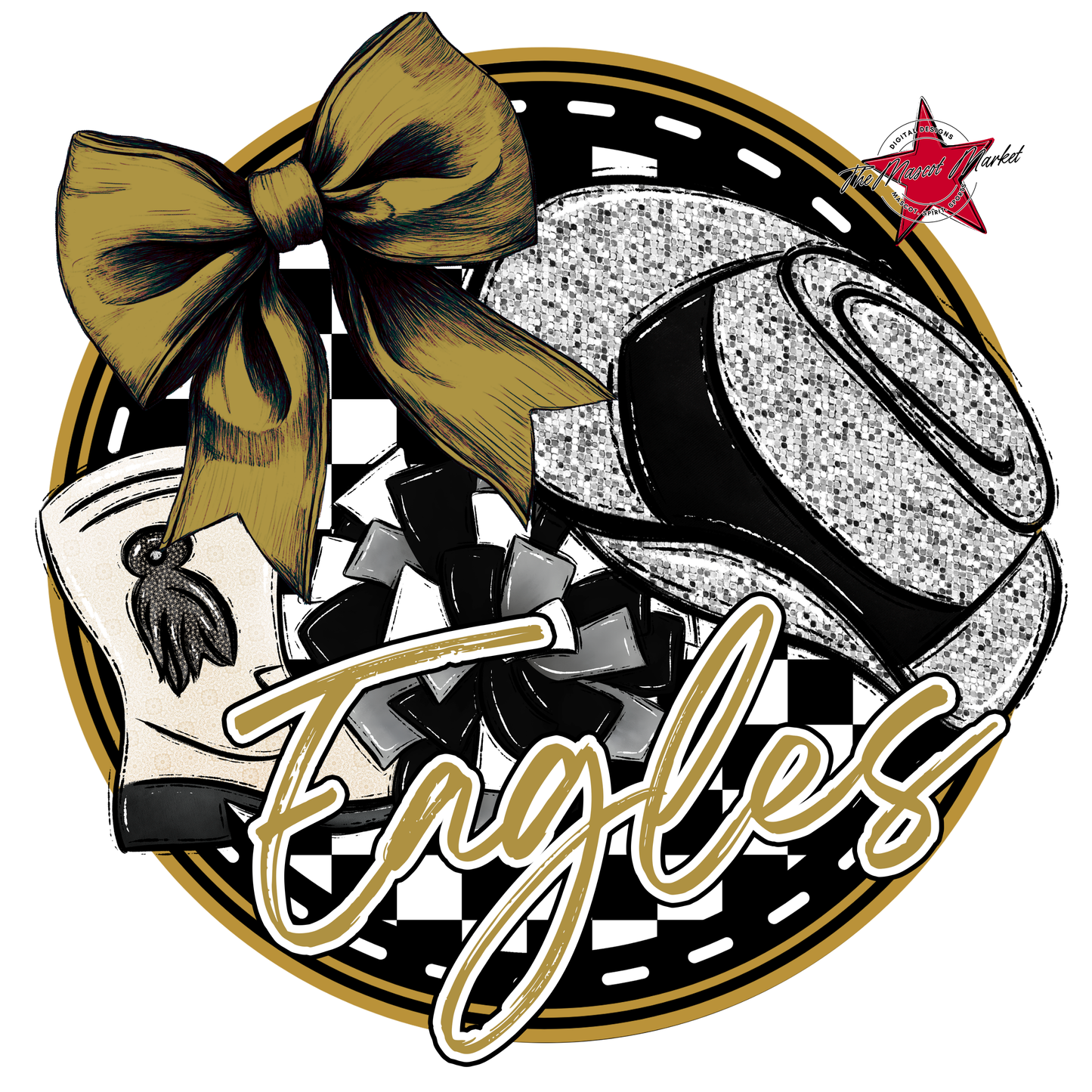 Eagles Circle Drill Team Design-Gold