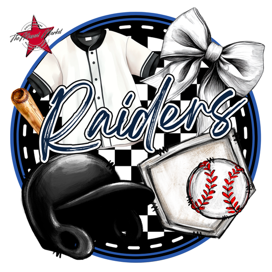 Raiders Circle Baseball Design-Navy