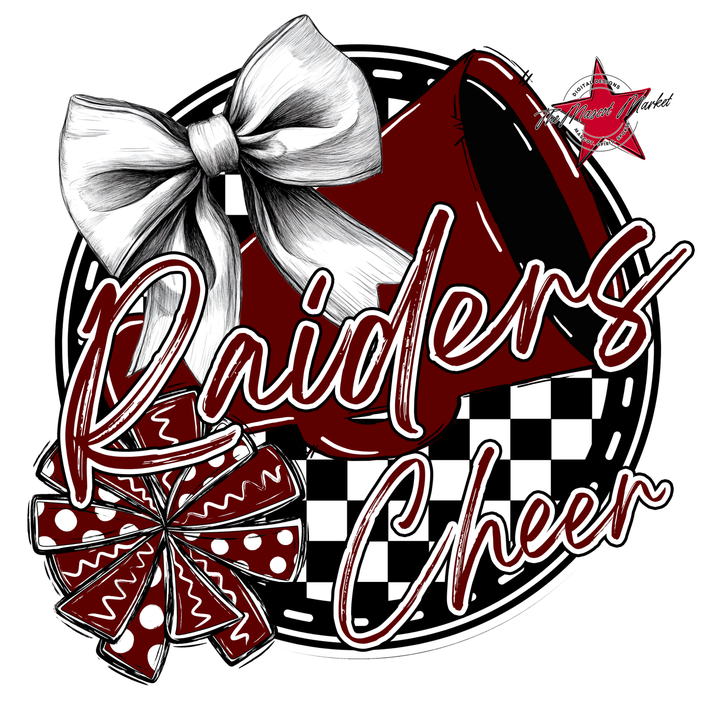 Raiders Circle Cheer Design-Maroon