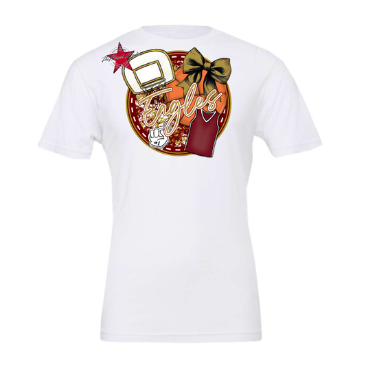 Eagles Circle Basketball Design-Maroon-Gold
