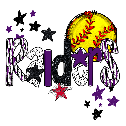 Raiders Softball Scrape-Purple