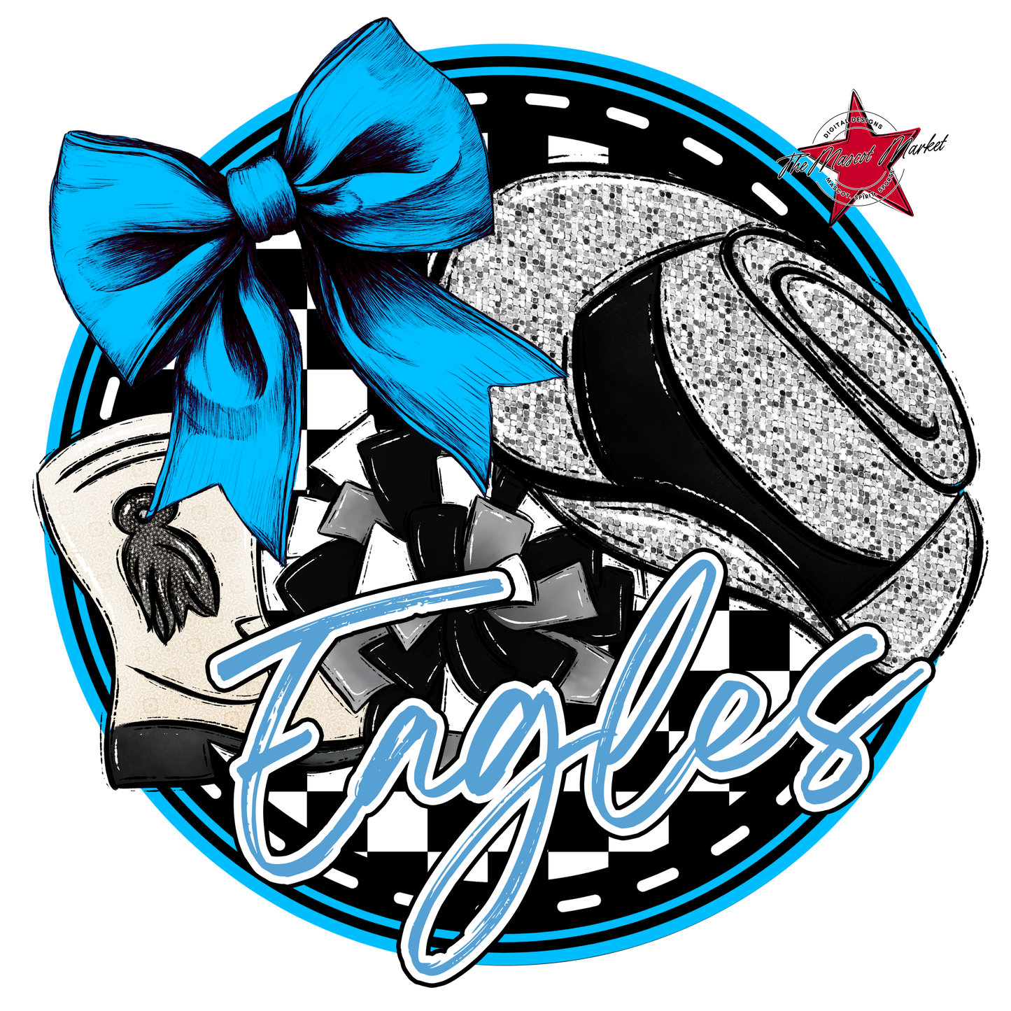 Eagles Circle Drill Team Design-Carolina Blue