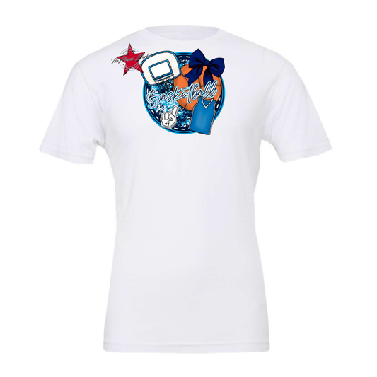 Circle Basketball Design-Navy-Carolina Blue