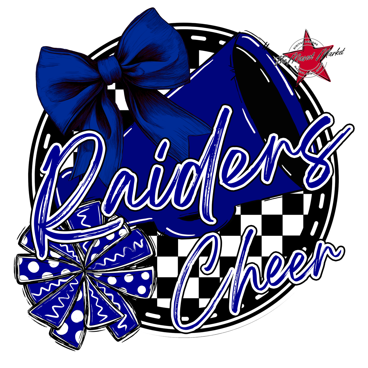 Raiders Circle Cheer Design-Blue
