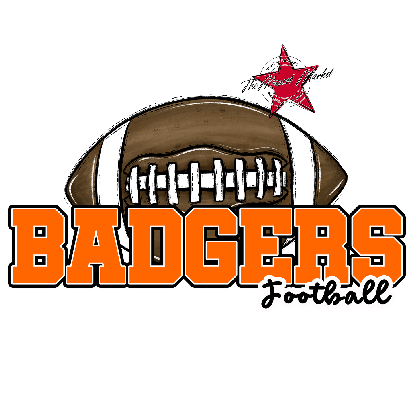 Badgers Varsity Football Design-Orange
