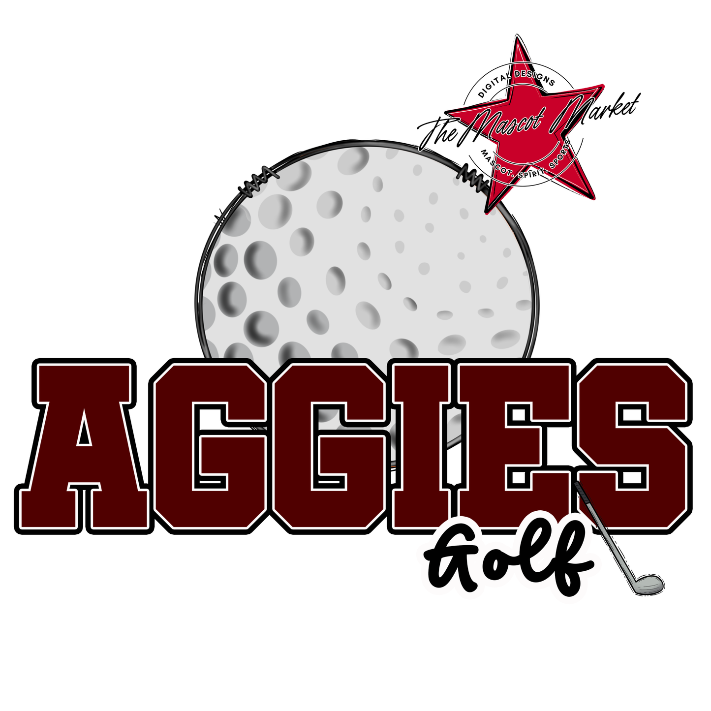 Aggies Varsity Golf Design-Maroon