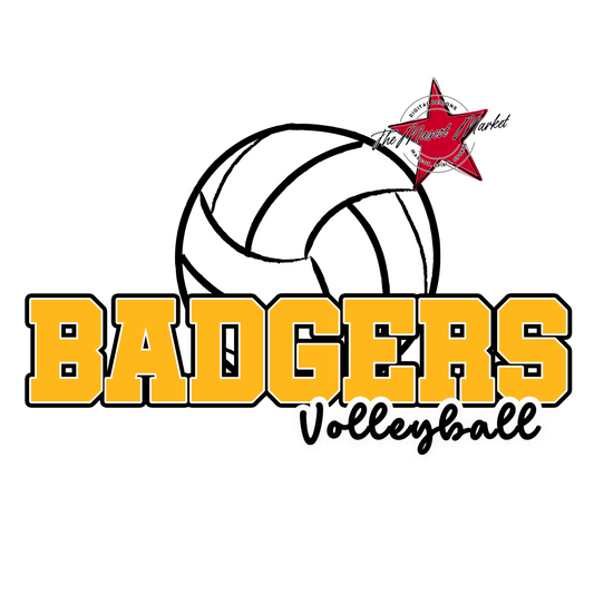 Badgers Volleyball Design-Yellow