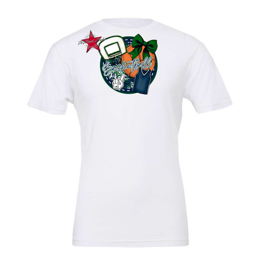 Circle Basketball Design-Navy-Green