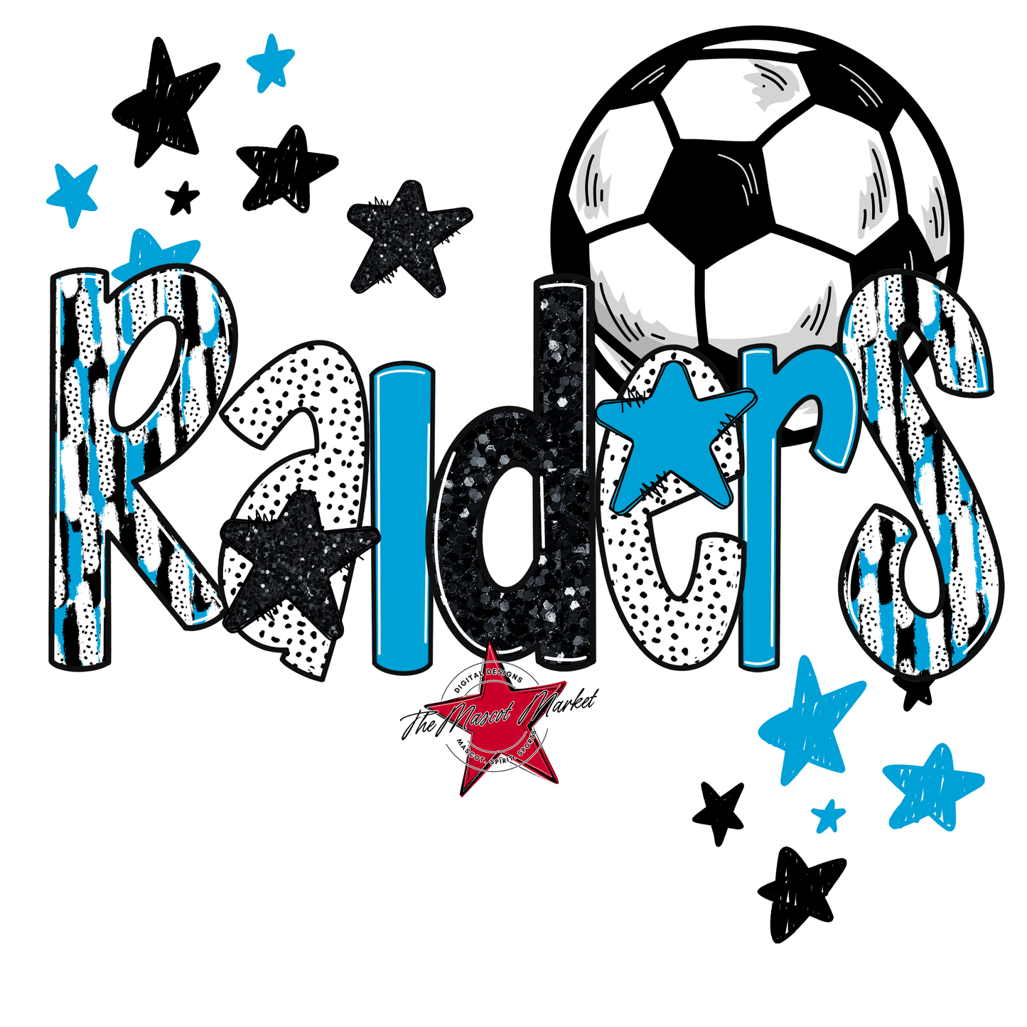 Raiders Soccer Scrape-Carolina Blue