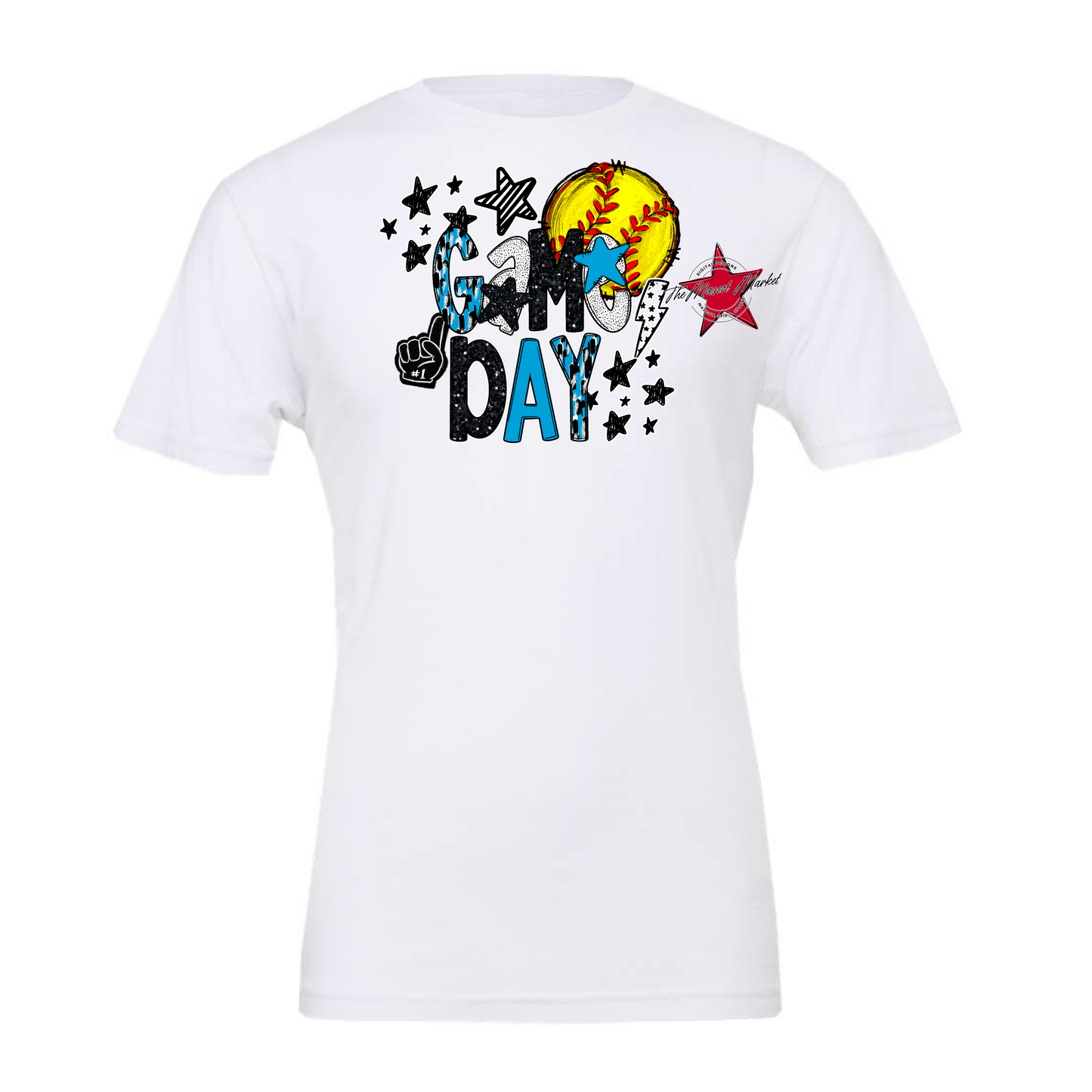 Game Day Softball Scrape Design-Carolina Blue