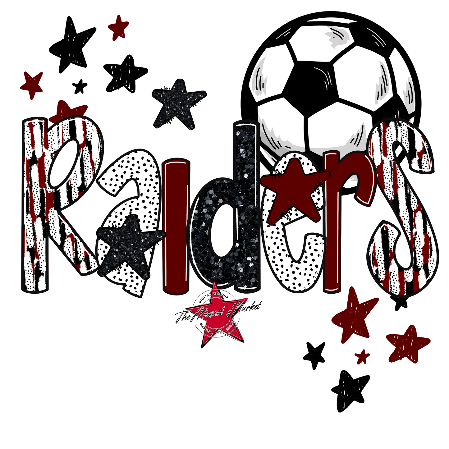 Raiders Soccer Scrape-Maroon