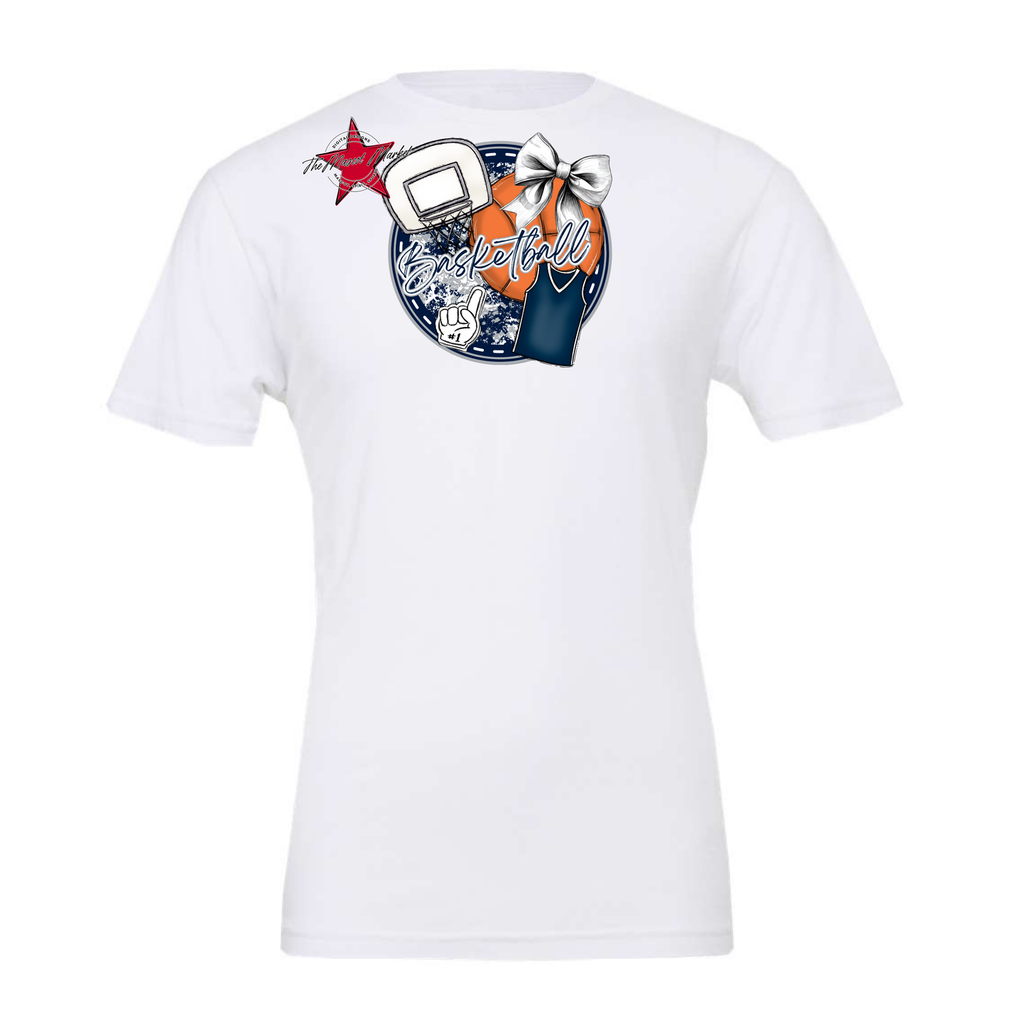 Circle Basketball Design-Navy-Grey