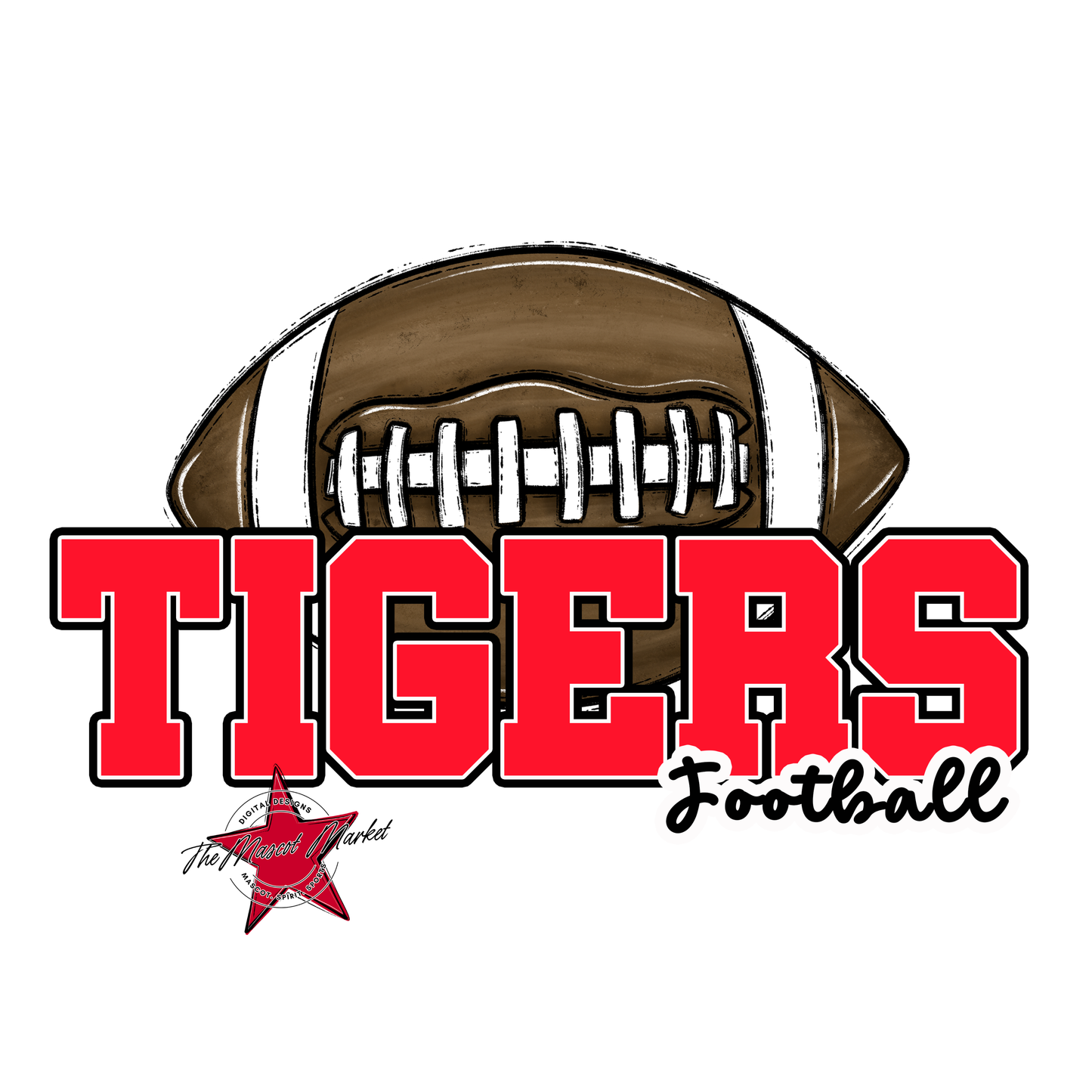 Tigers Varsity Football-Bright Red