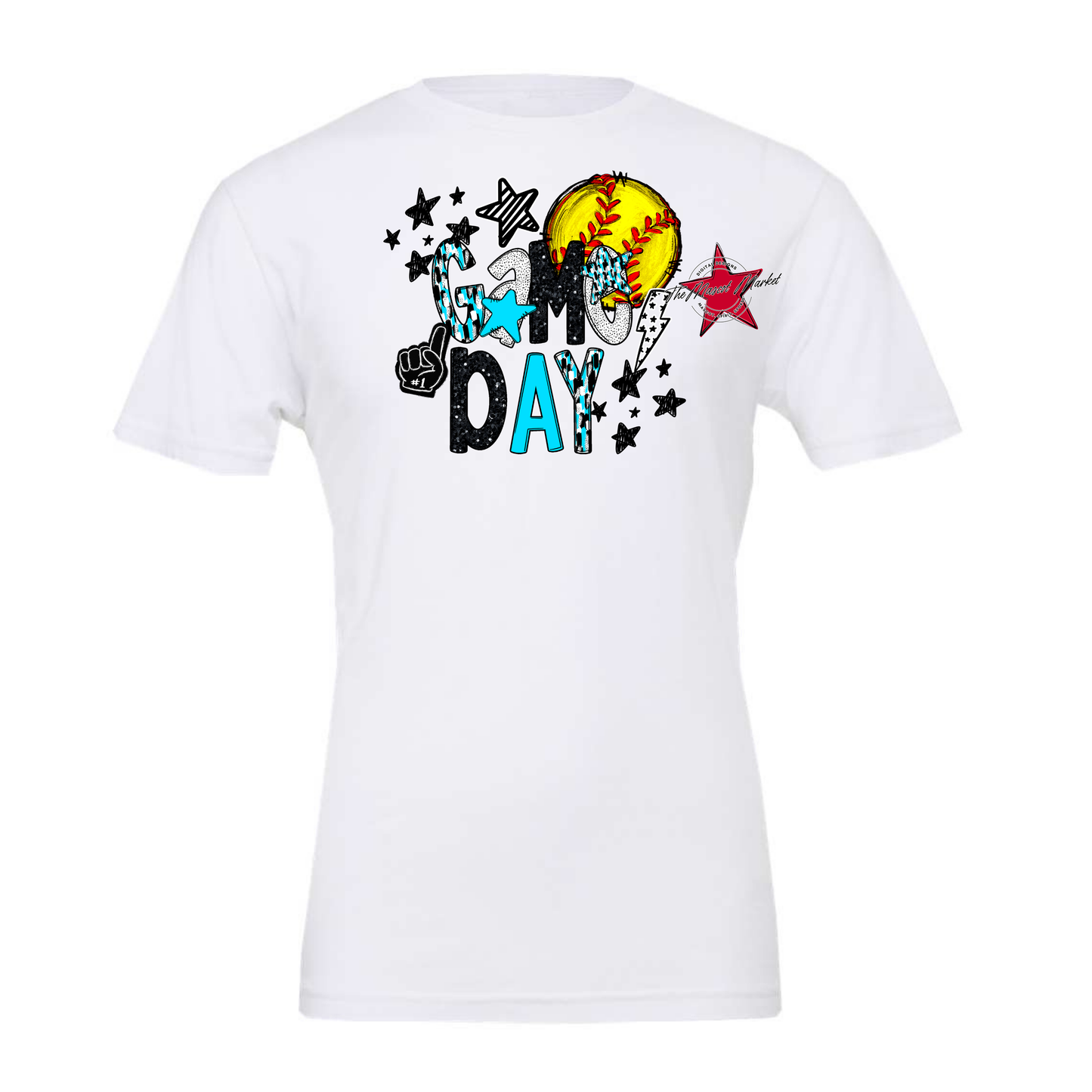 Game Day Softball Scrape Design-Columbia Blue