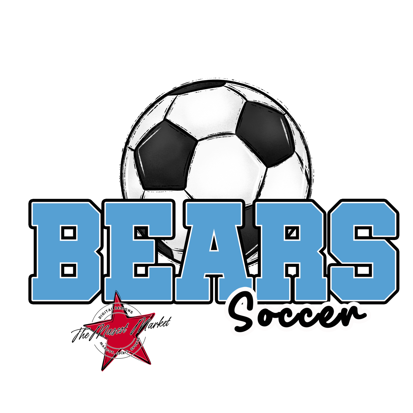 Bears Varsity Soccer Design-Carolina Blue