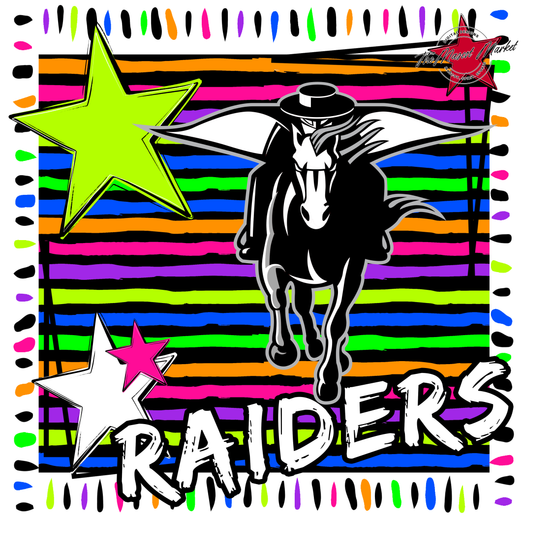 Raiders Mascot Frame-Neon Black