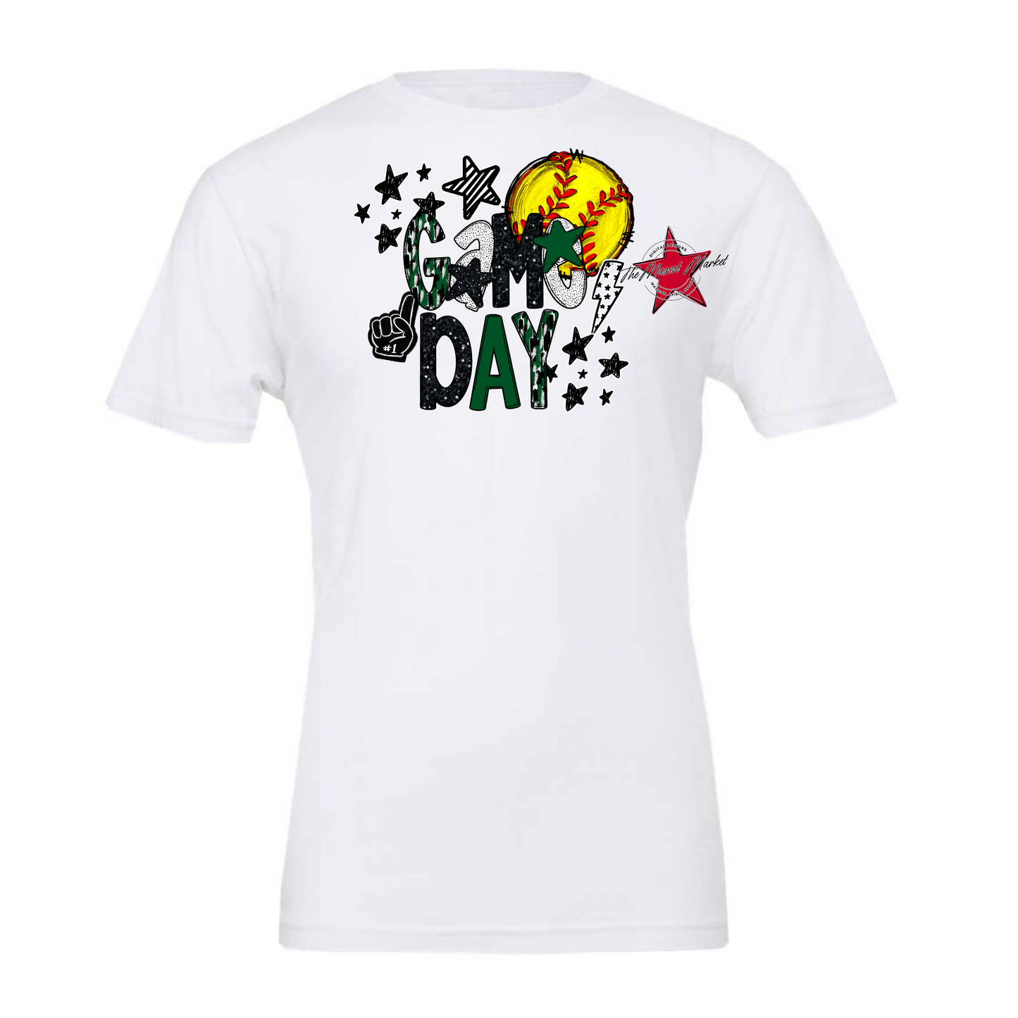 Game Day Softball Scrape Design-Green