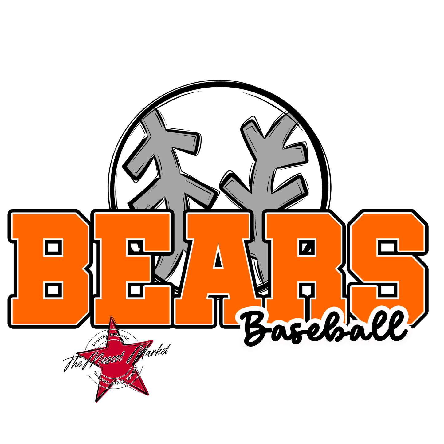 Bears Varsity Baseball Design-Orange