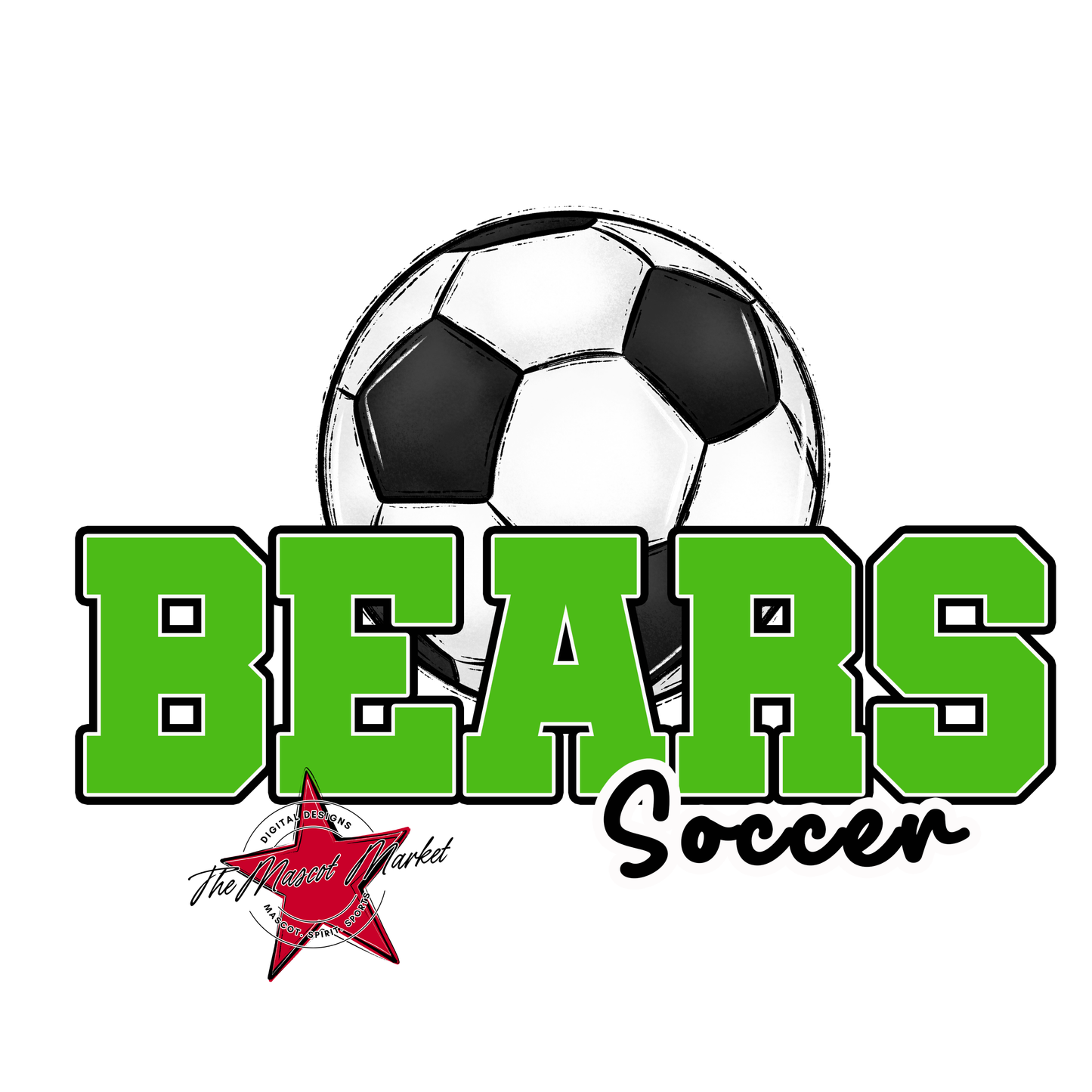 Bears Varsity Soccer Design-Bright Green