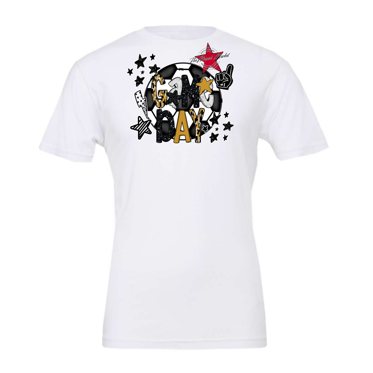 Game Day Scrape Soccer Design-Gold